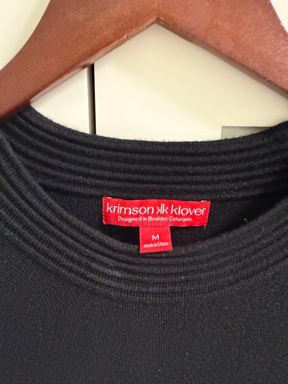 Krimson Klover Womens Black Red Striped Dress Size M Crewneck - Picture 3 of 3